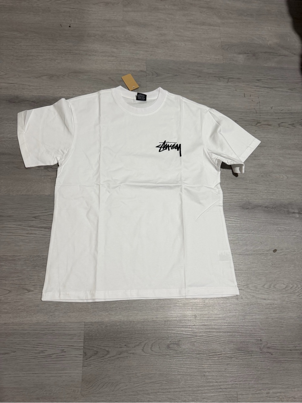 Stussy Fuzzy Dice Graphic T-Shirt White Short Sleeve Size M Streetwear⁠